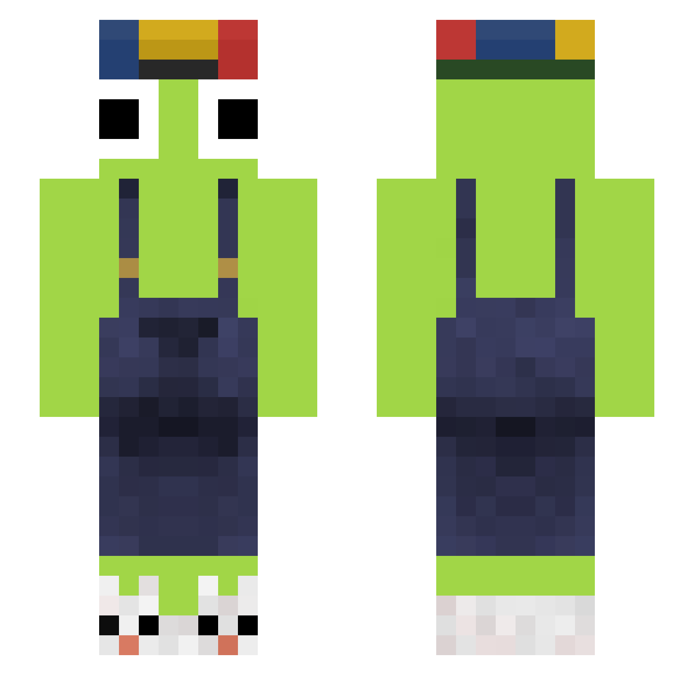 Myreszz Minecraft skin, front and back view