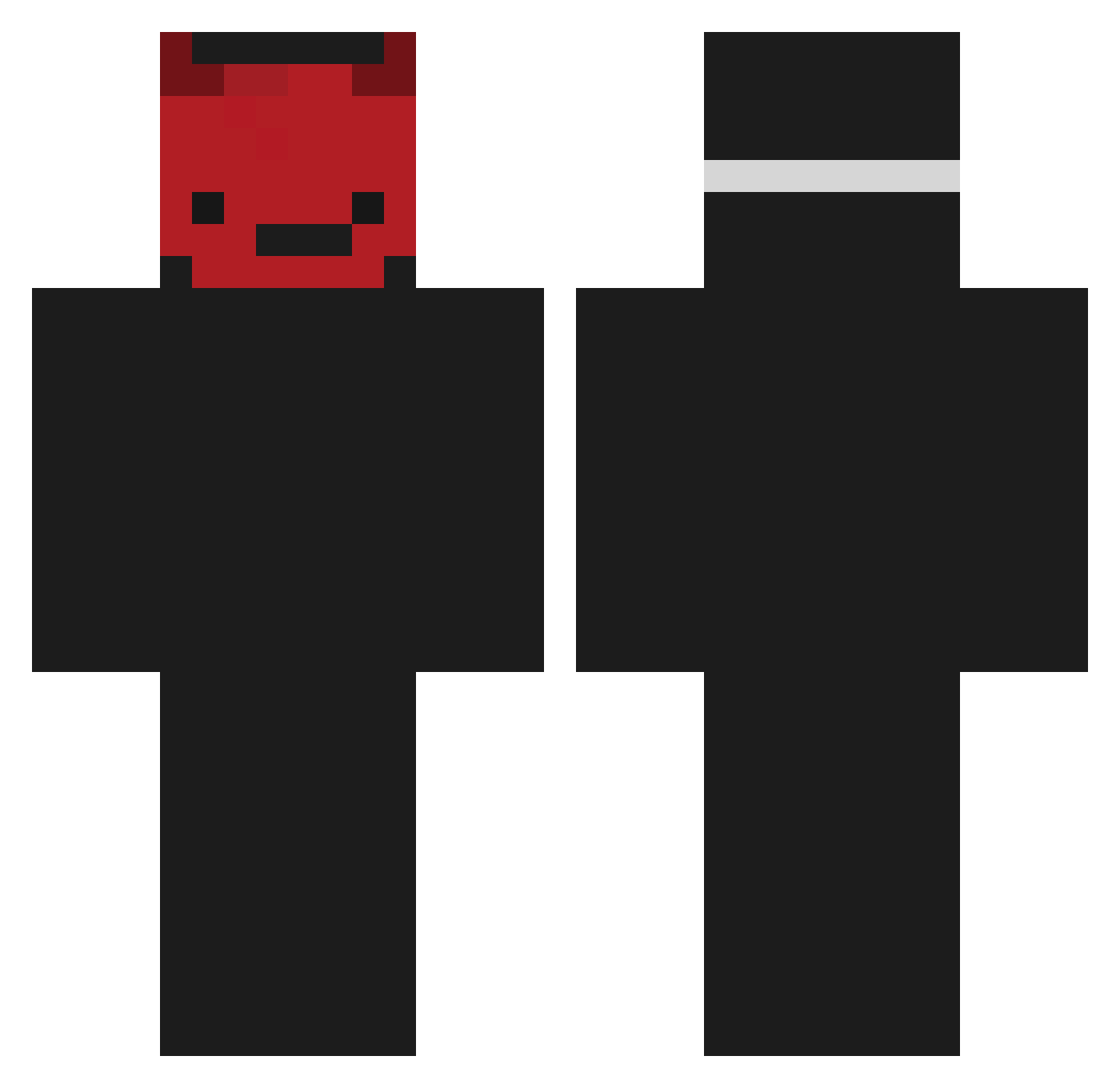 Lockado Minecraft skin, front and back view
