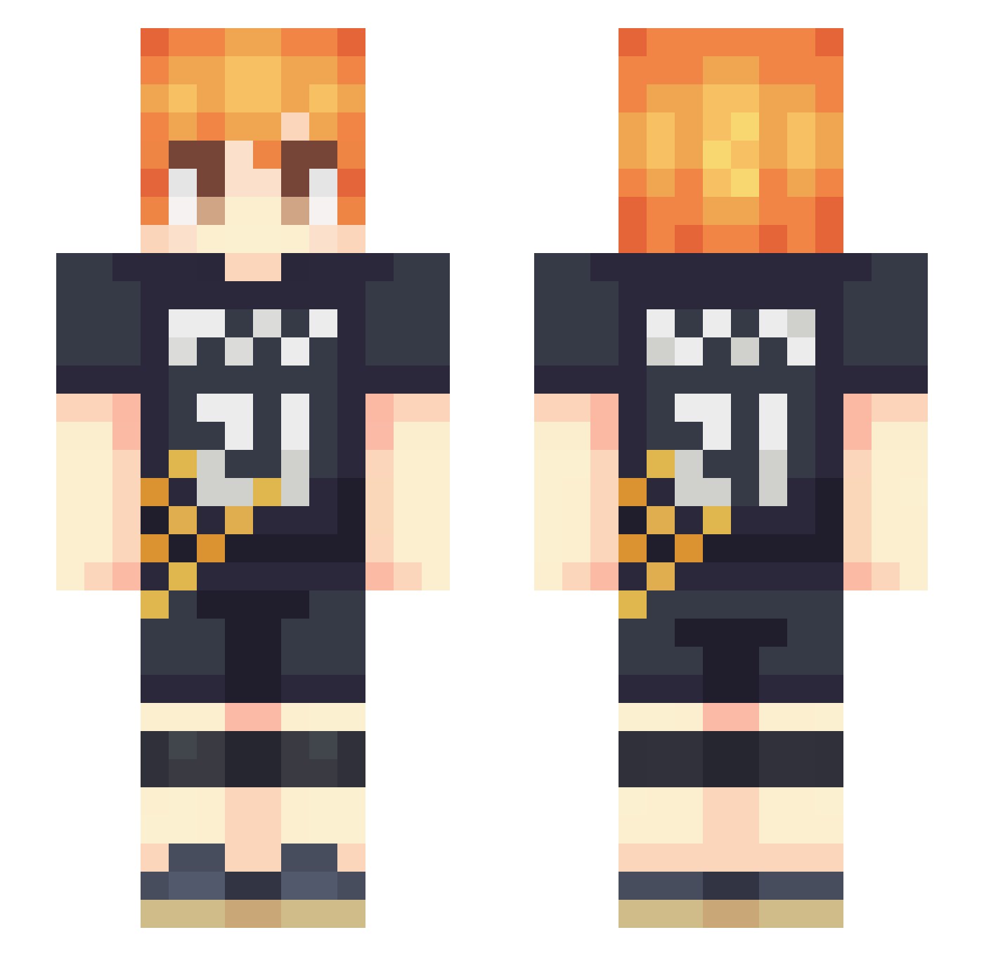 Philemon07 Minecraft skin, front and back view
