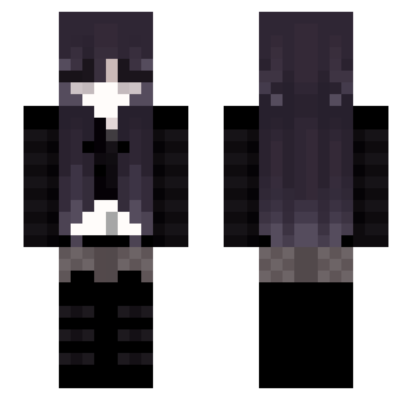 luizzk4k Minecraft skin, front and back view