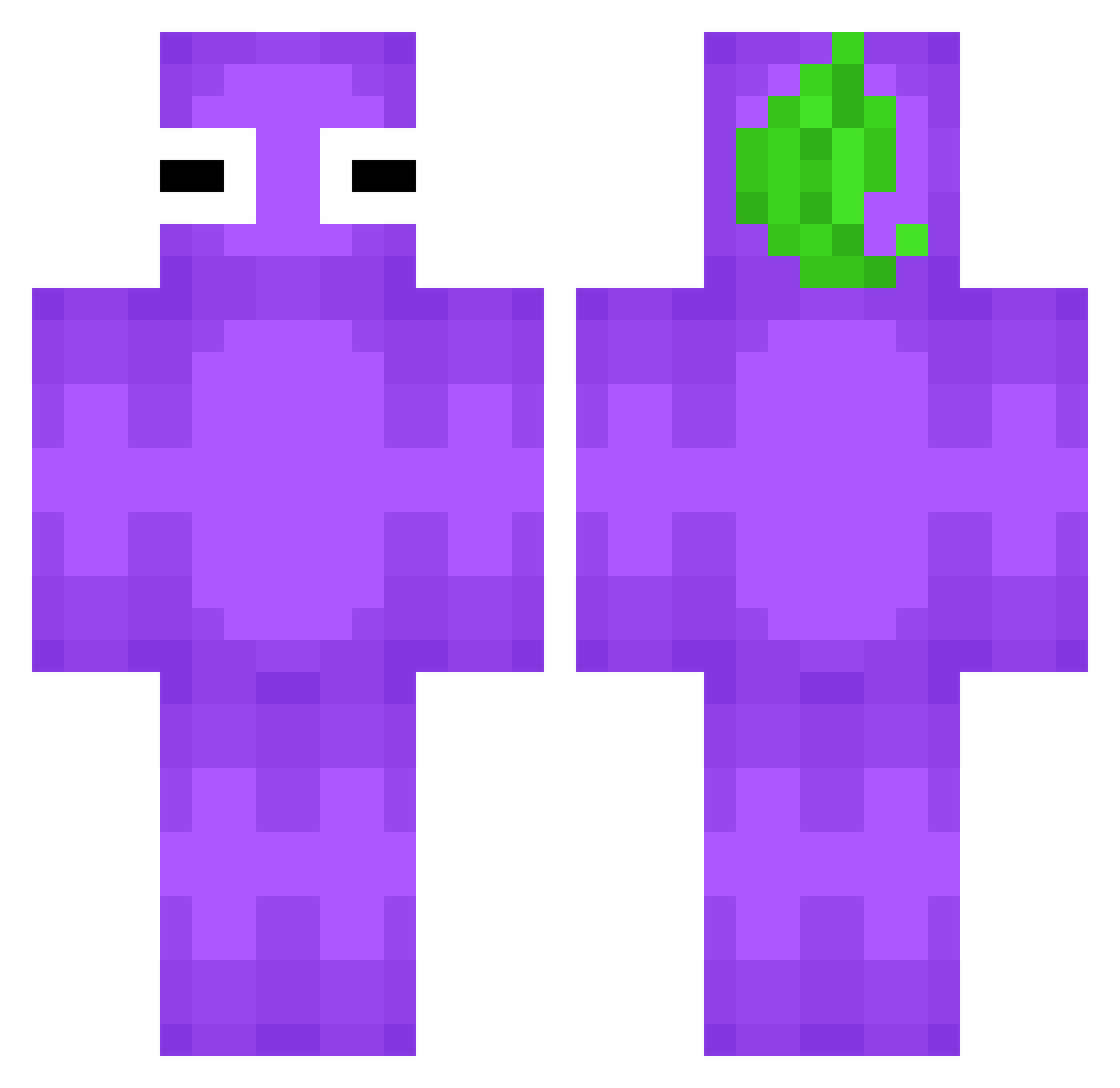 jcrafter0012 Minecraft skin, front and back view