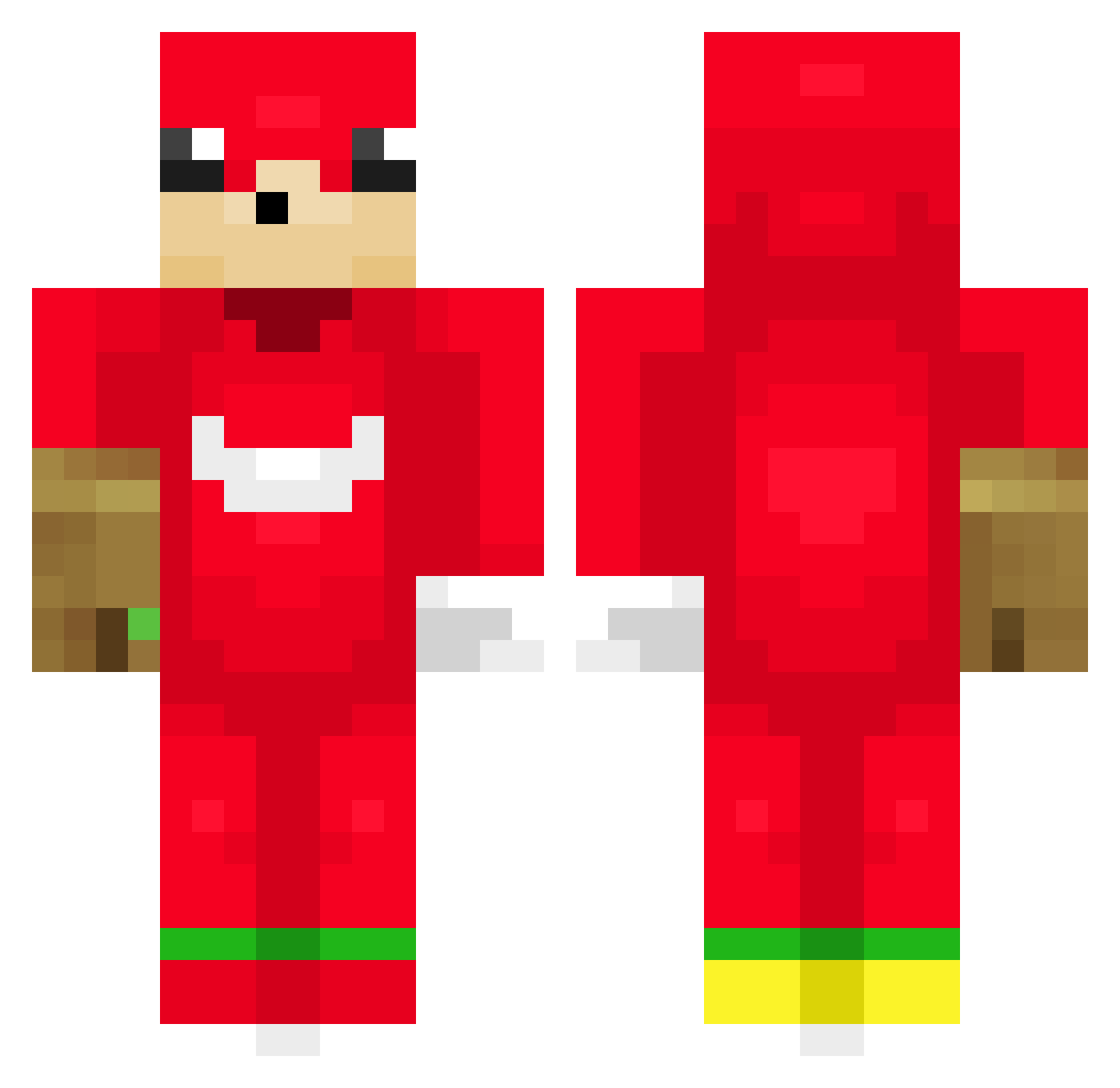 zer0god Minecraft skin, front and back view
