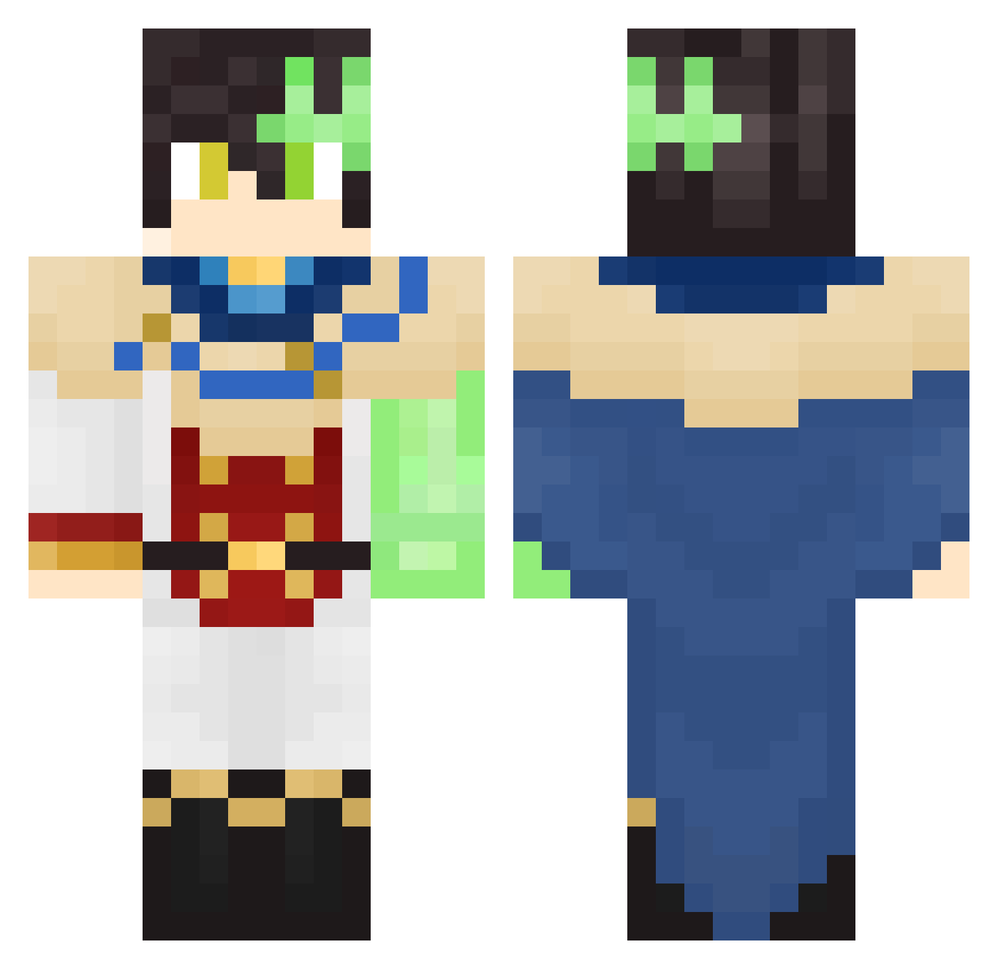 Karmeatix Minecraft skin, front and back view