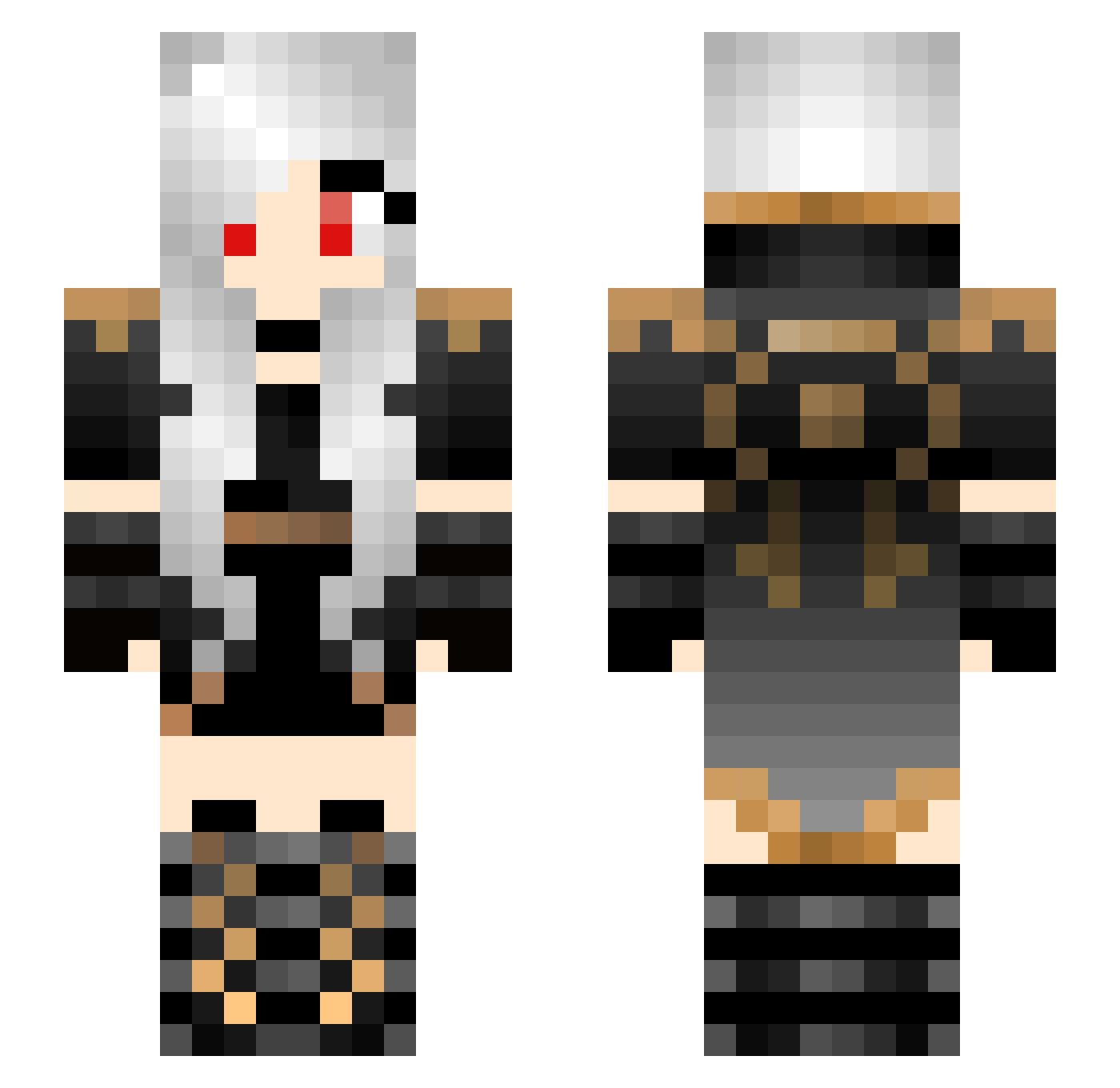 Sariel_Fatalis Minecraft skin, front and back view