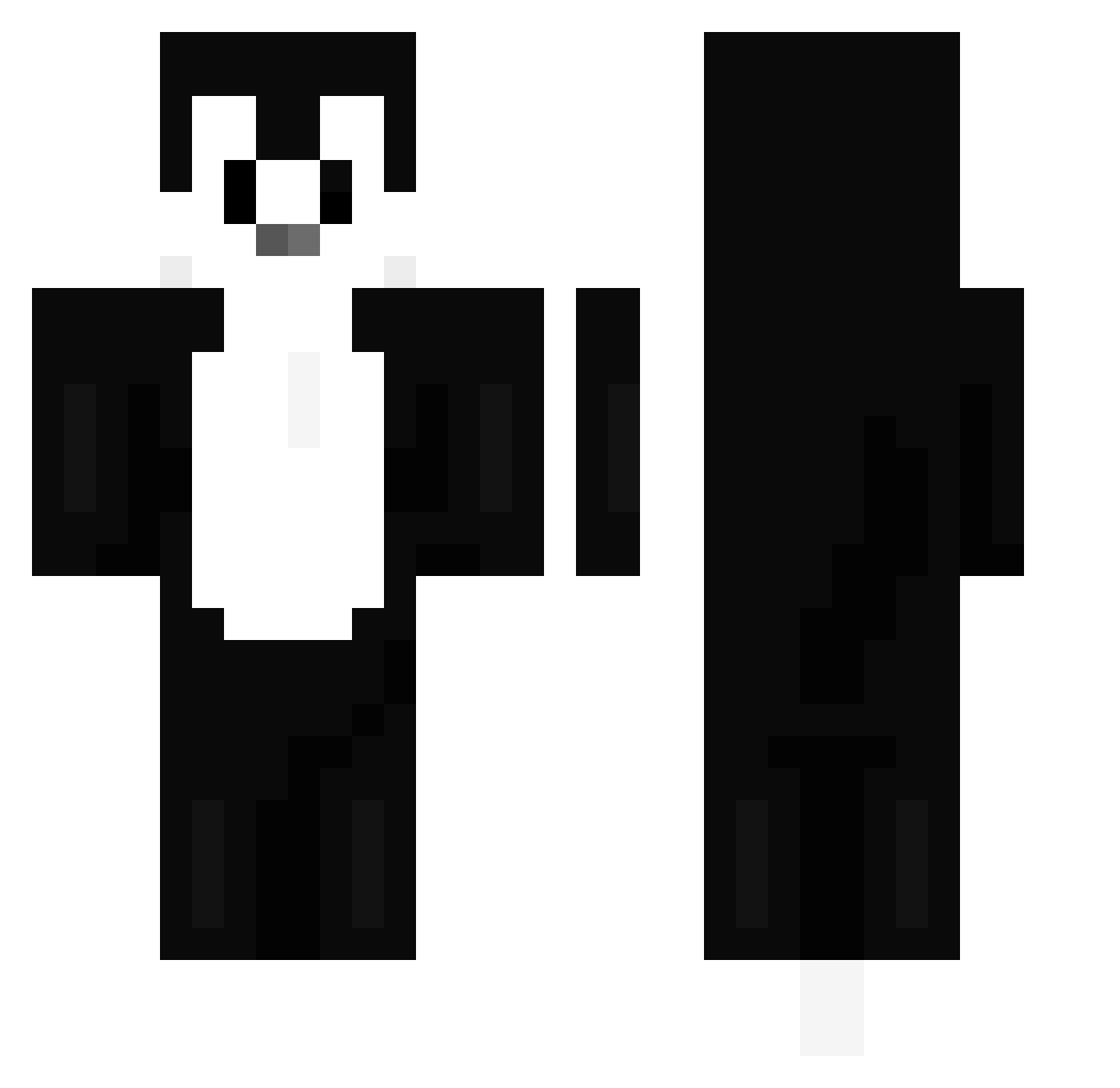 TurboT3rek Minecraft skin, front and back view