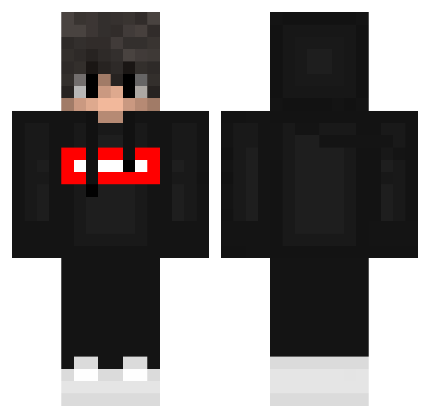 xxstarfury Minecraft skin, front and back view