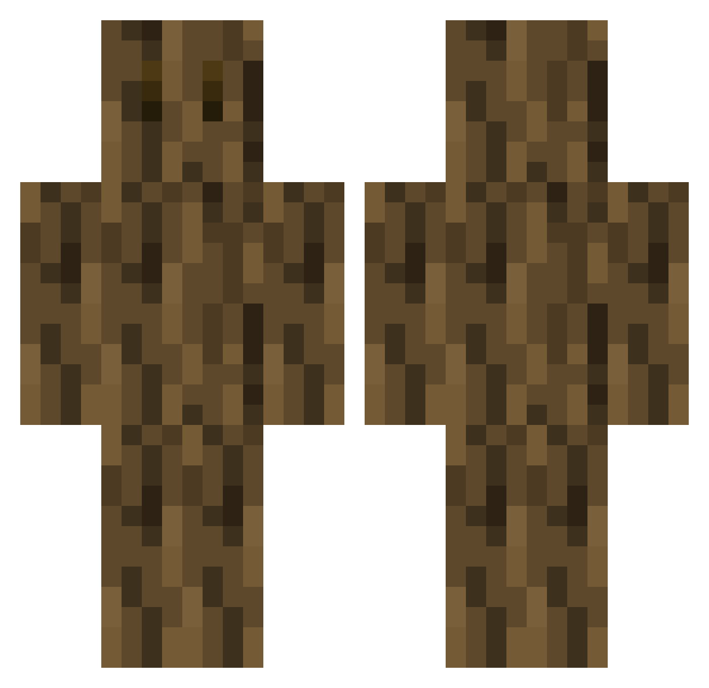 mo2e Minecraft skin, front and back view
