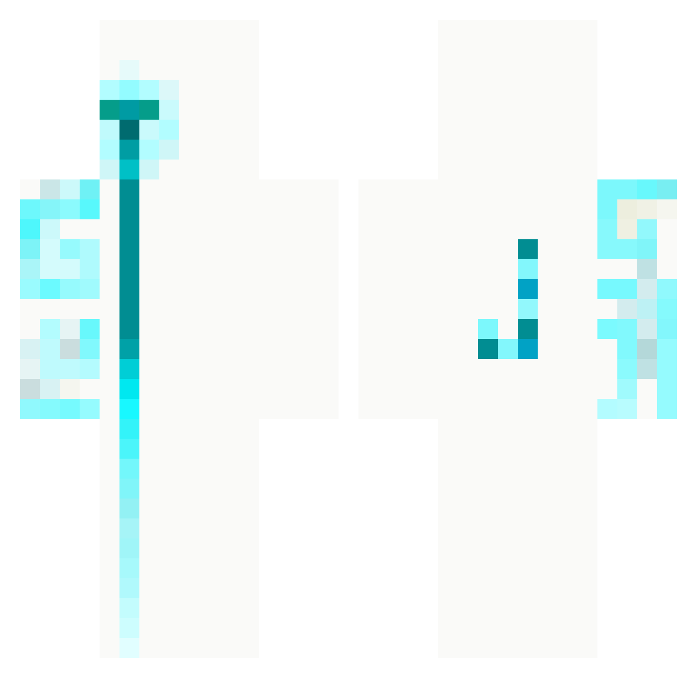 Naukowiec_PEPE Minecraft skin, front and back view