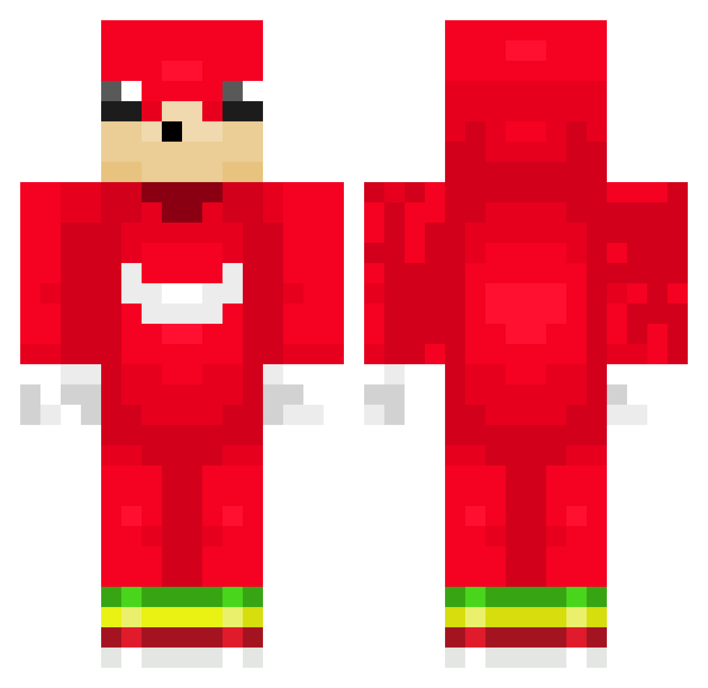 Taboulaid Minecraft skin, front and back view