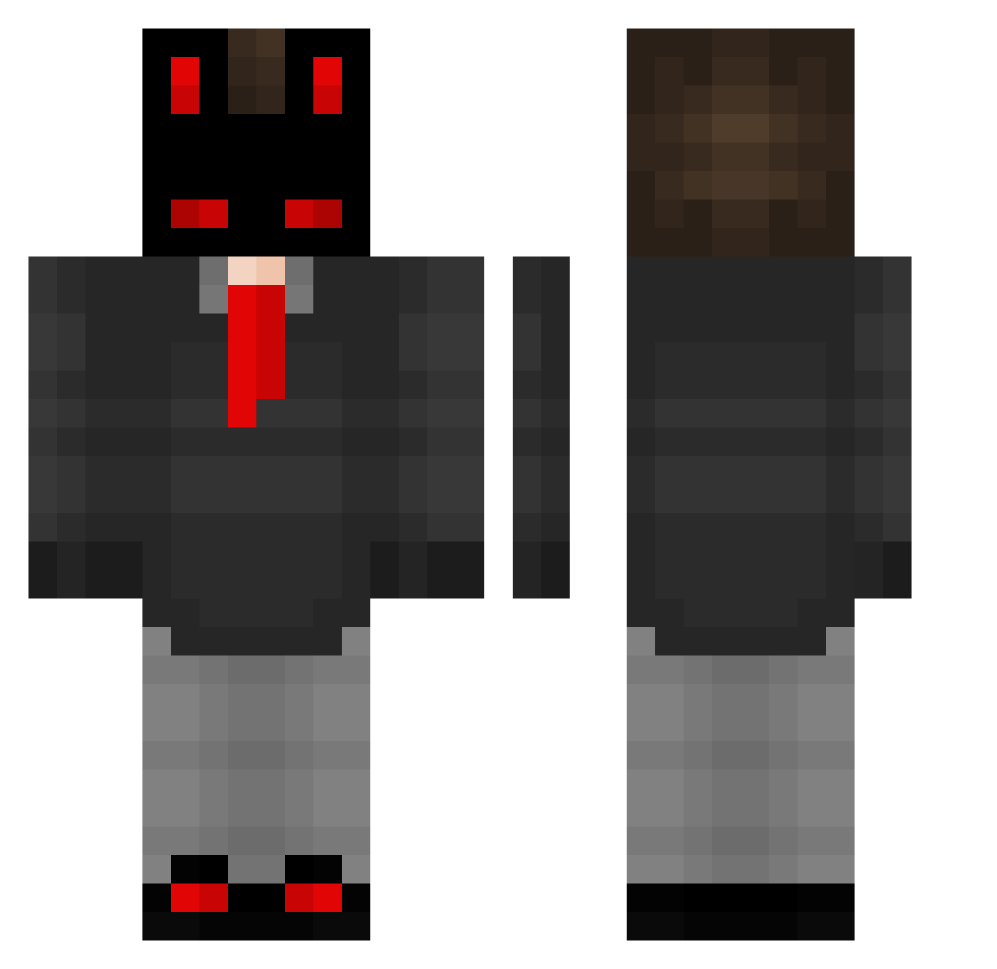 xDerJanis Minecraft skin, front and back view