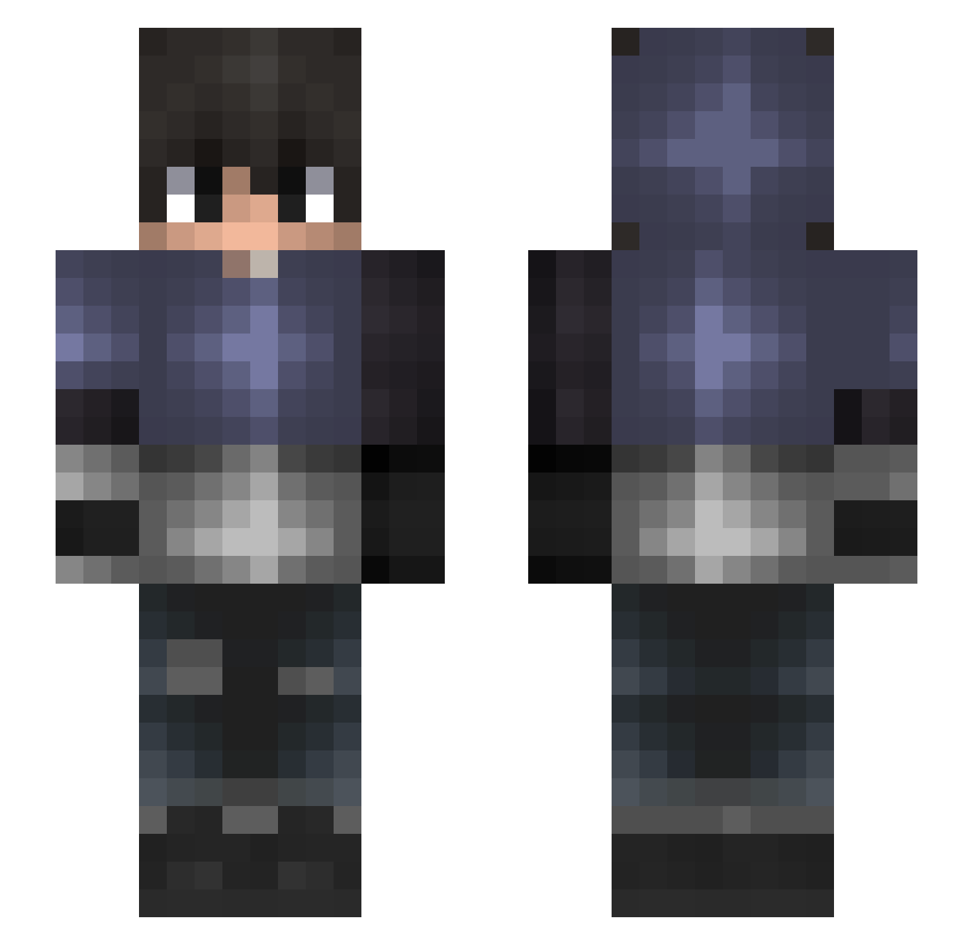 ShaneDasPro Minecraft skin, front and back view