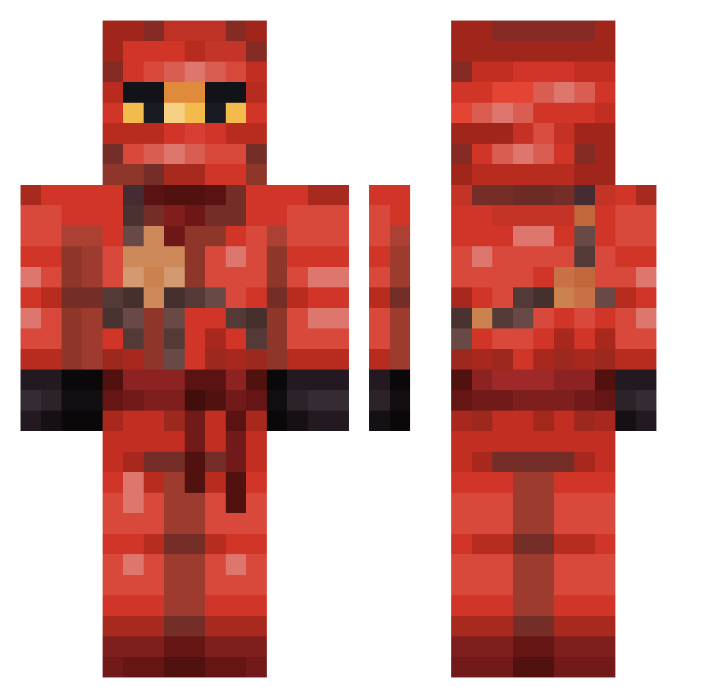 IDV890 Minecraft skin, front and back view