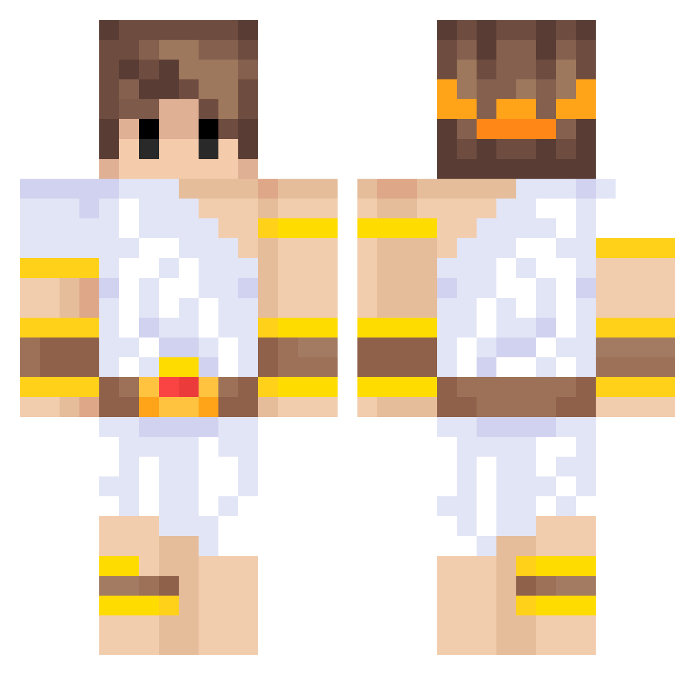 GodAnashex Minecraft skin, front and back view