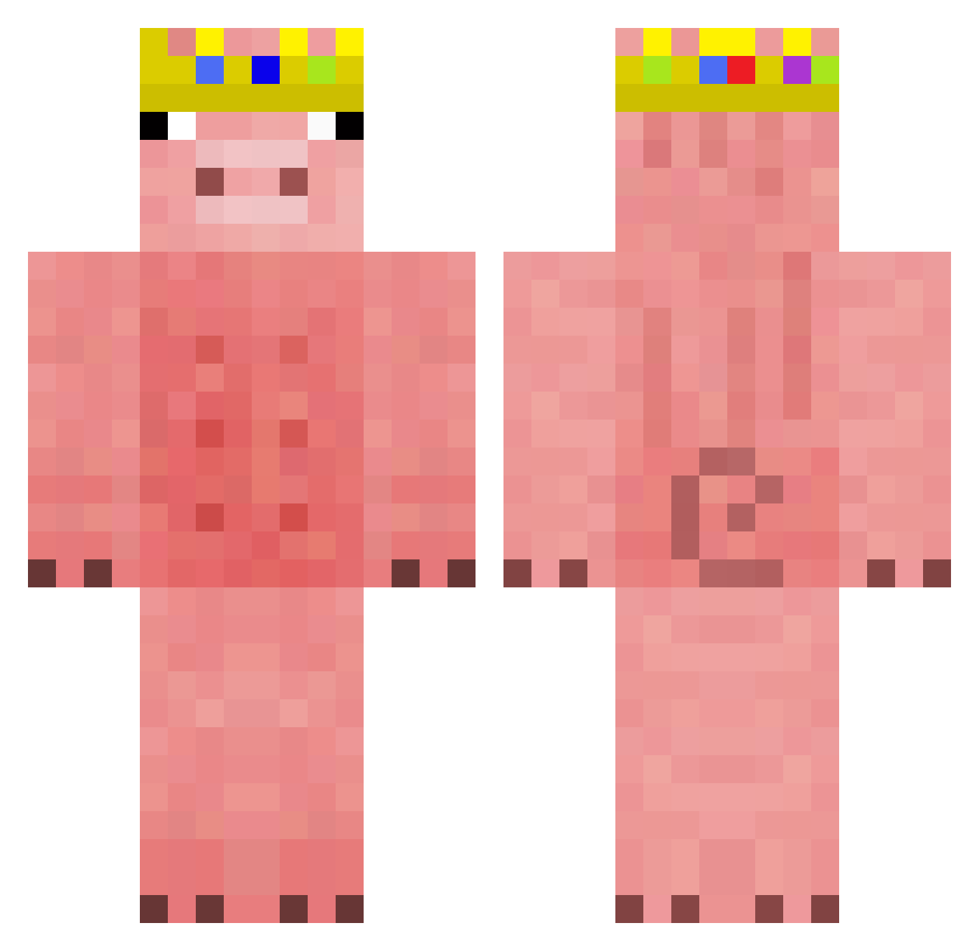 Technoclothes Minecraft skin, front and back view