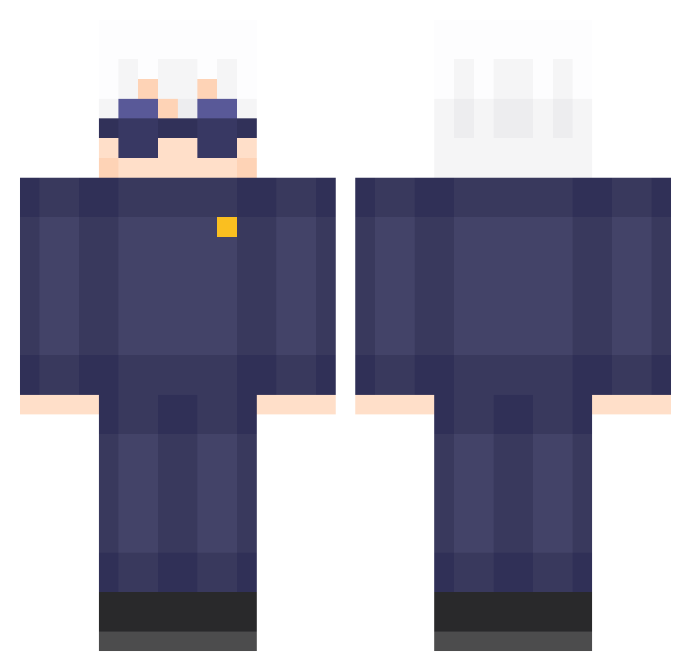zingerrr Minecraft skin, front and back view