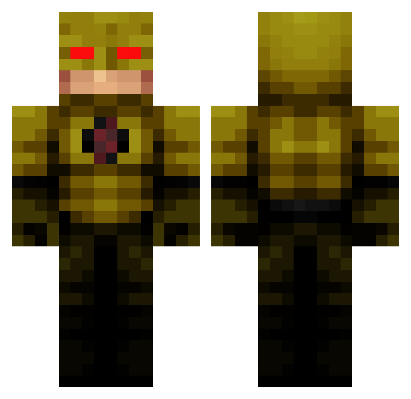 Lateinamerika Minecraft skin, front and back view