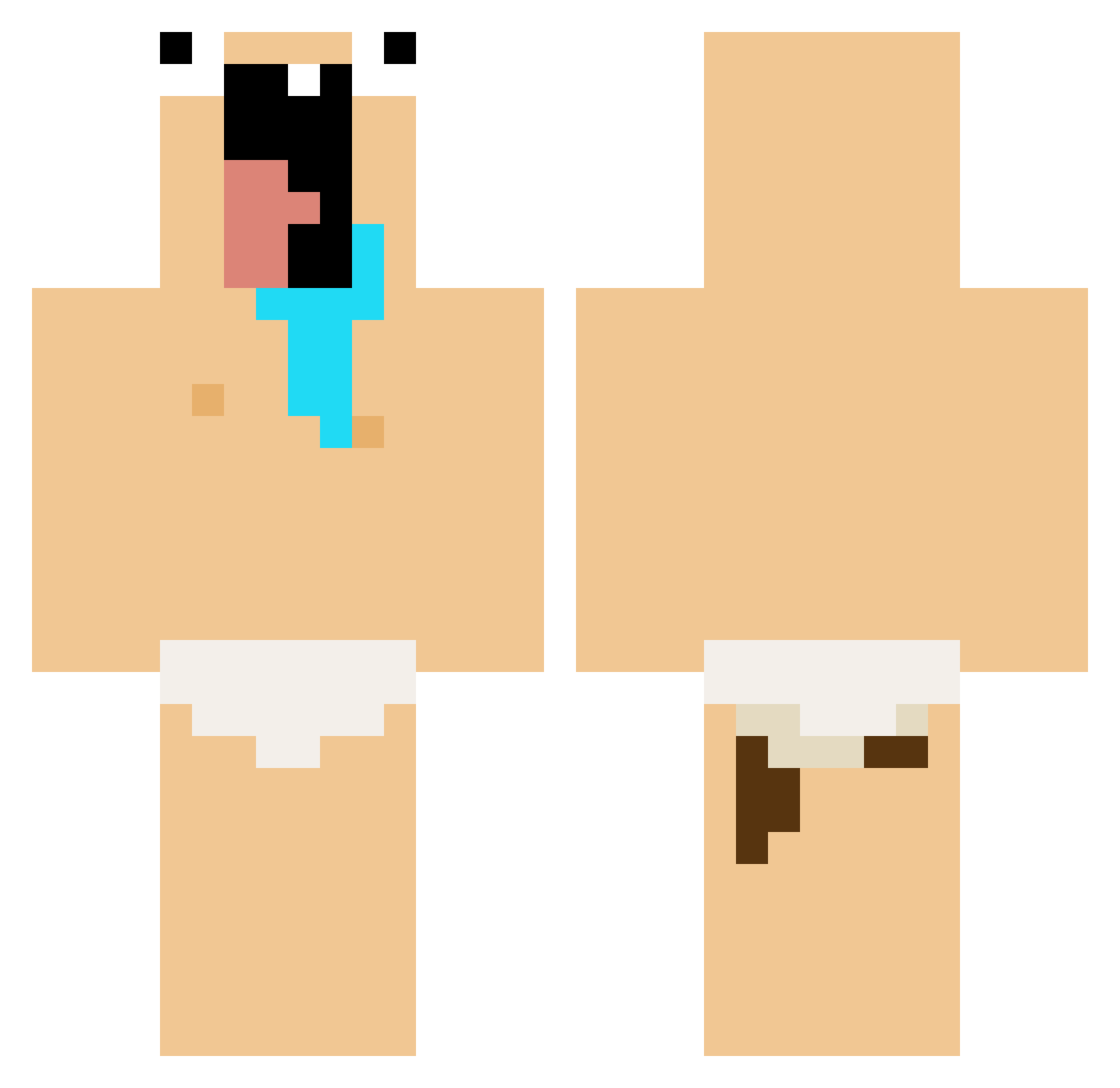 Teh_Zachary Minecraft skin, front and back view