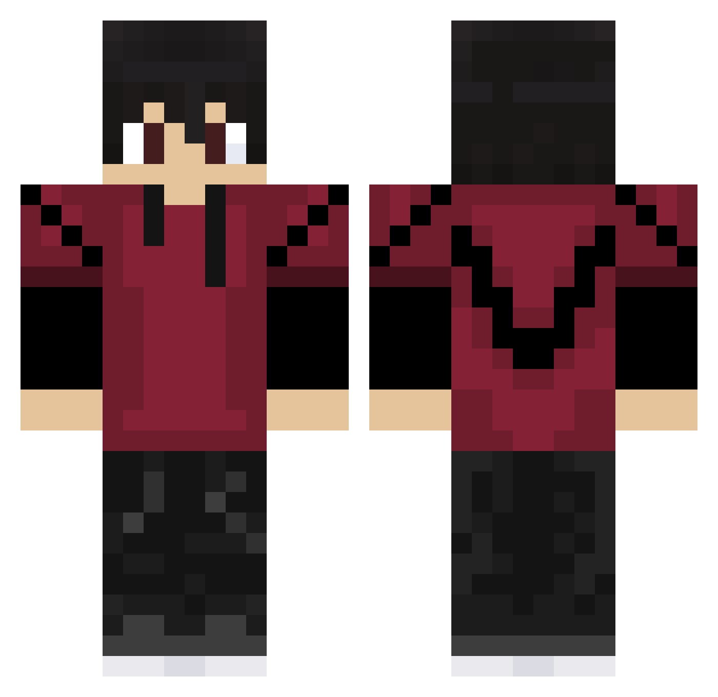 VALAX16 Minecraft skin, front and back view
