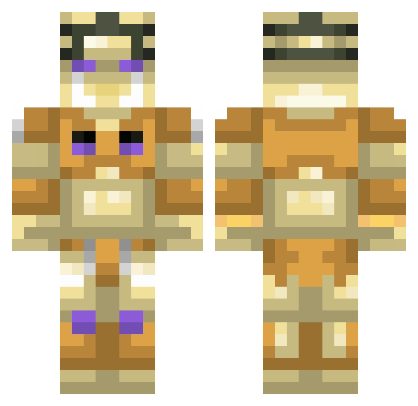 txonr12 Minecraft skin, front and back view