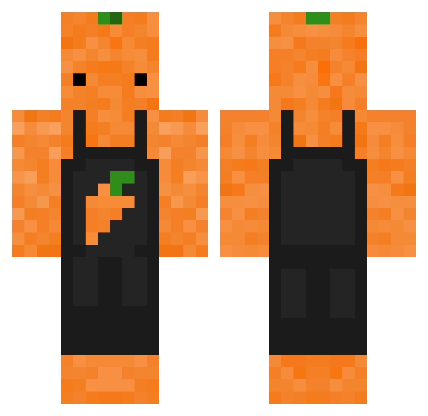 69kittycat69 Minecraft skin, front and back view