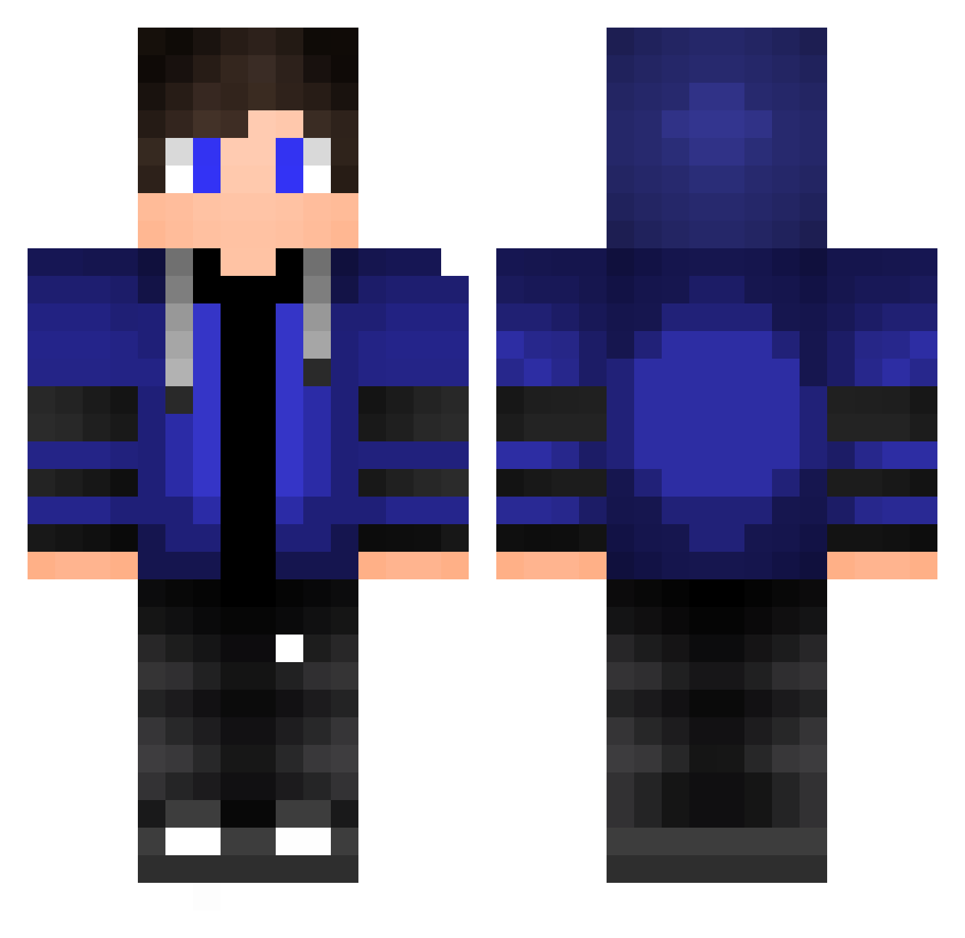 TheFeederXD Minecraft skin, front and back view