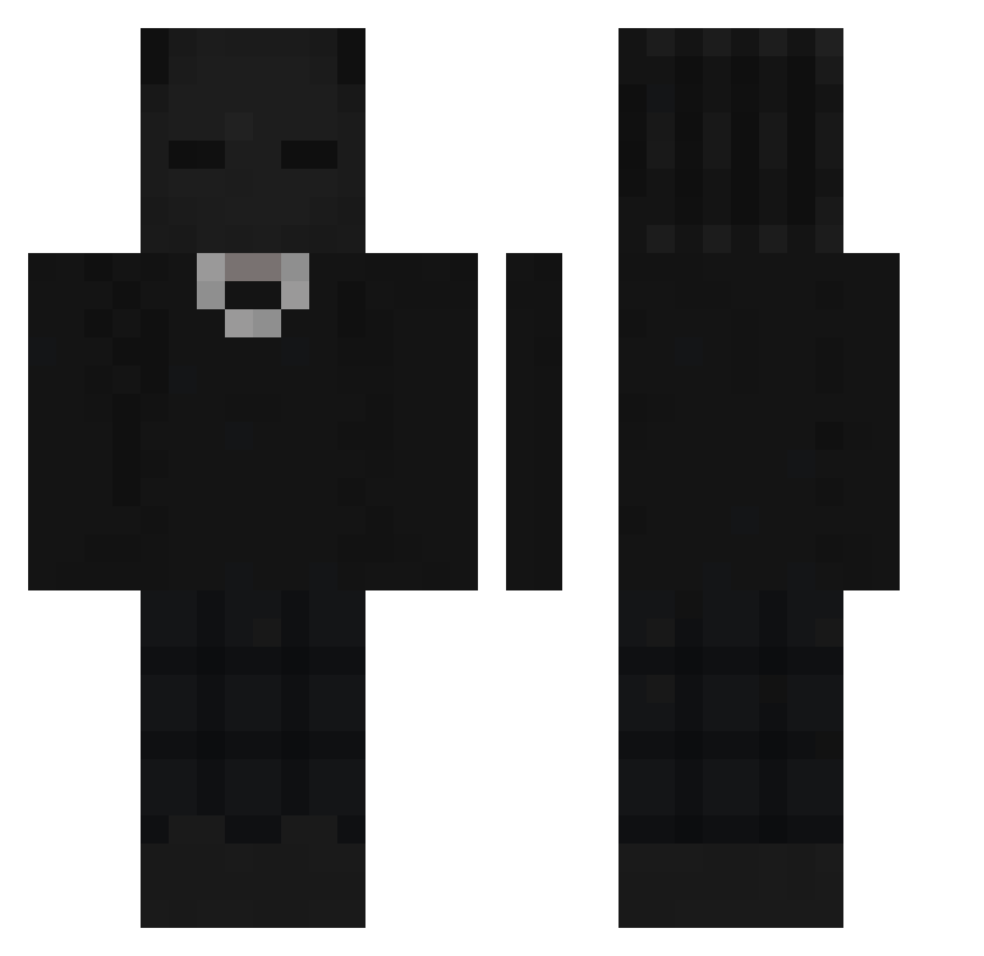 hauxpvp Minecraft skin, front and back view