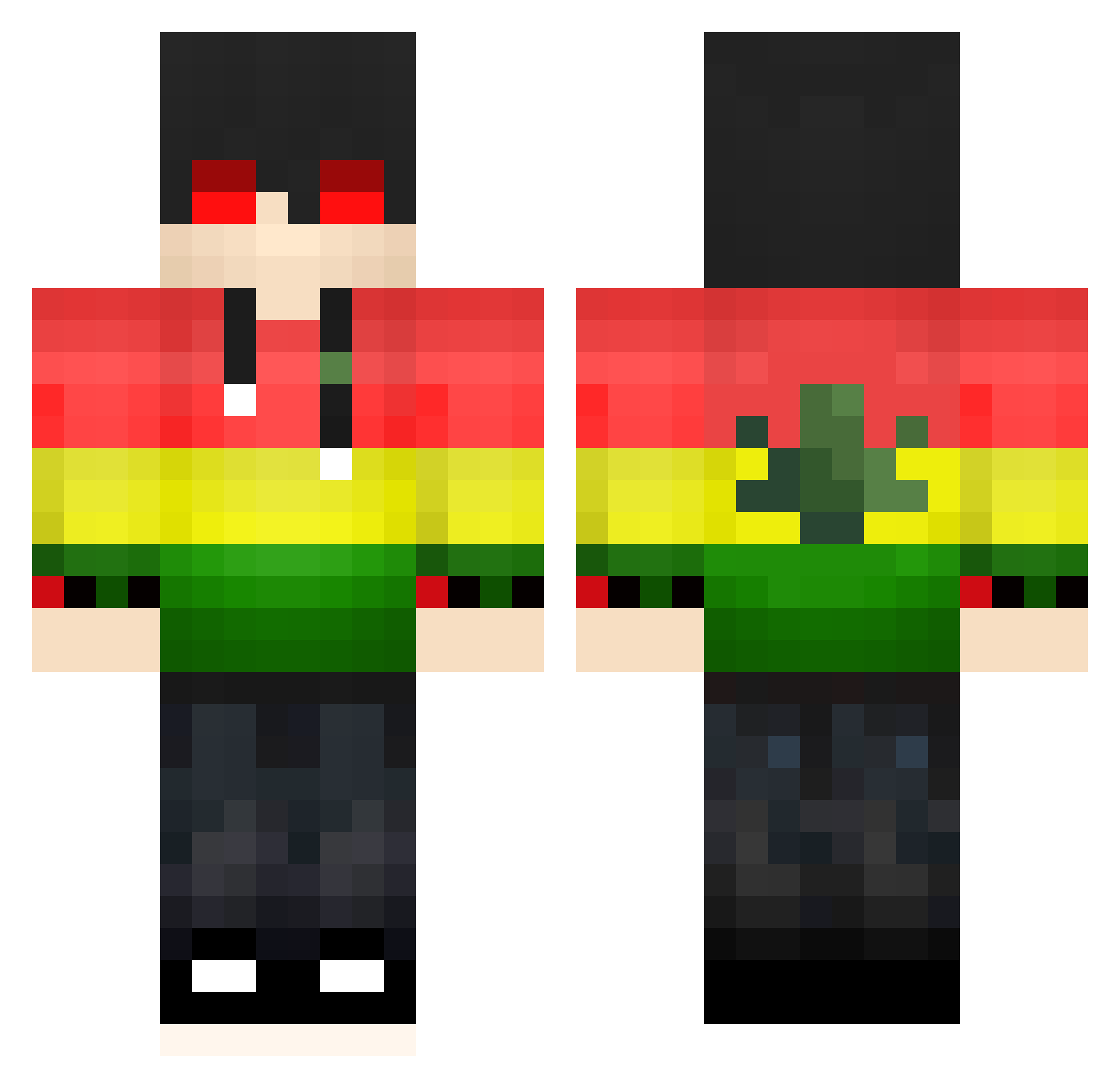 Juanma_PVP Minecraft skin, front and back view