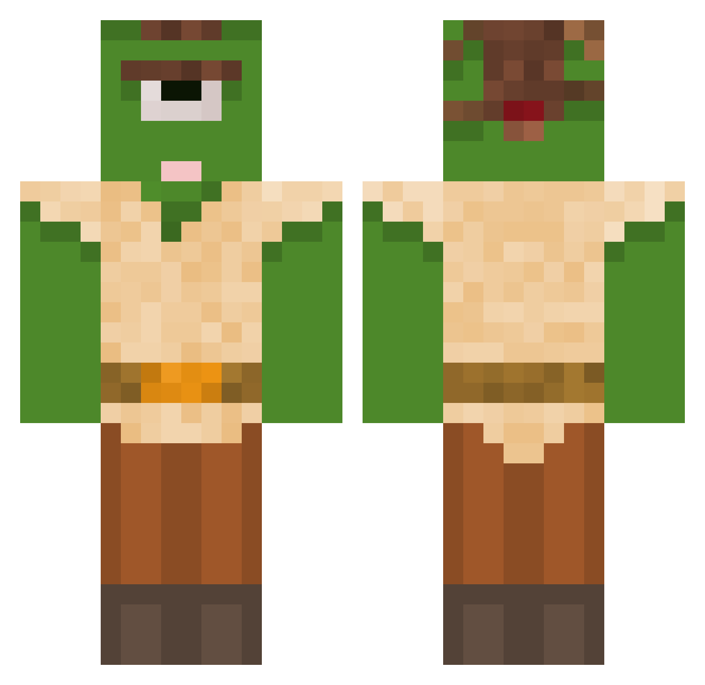 itspipa_ Minecraft skin, front and back view