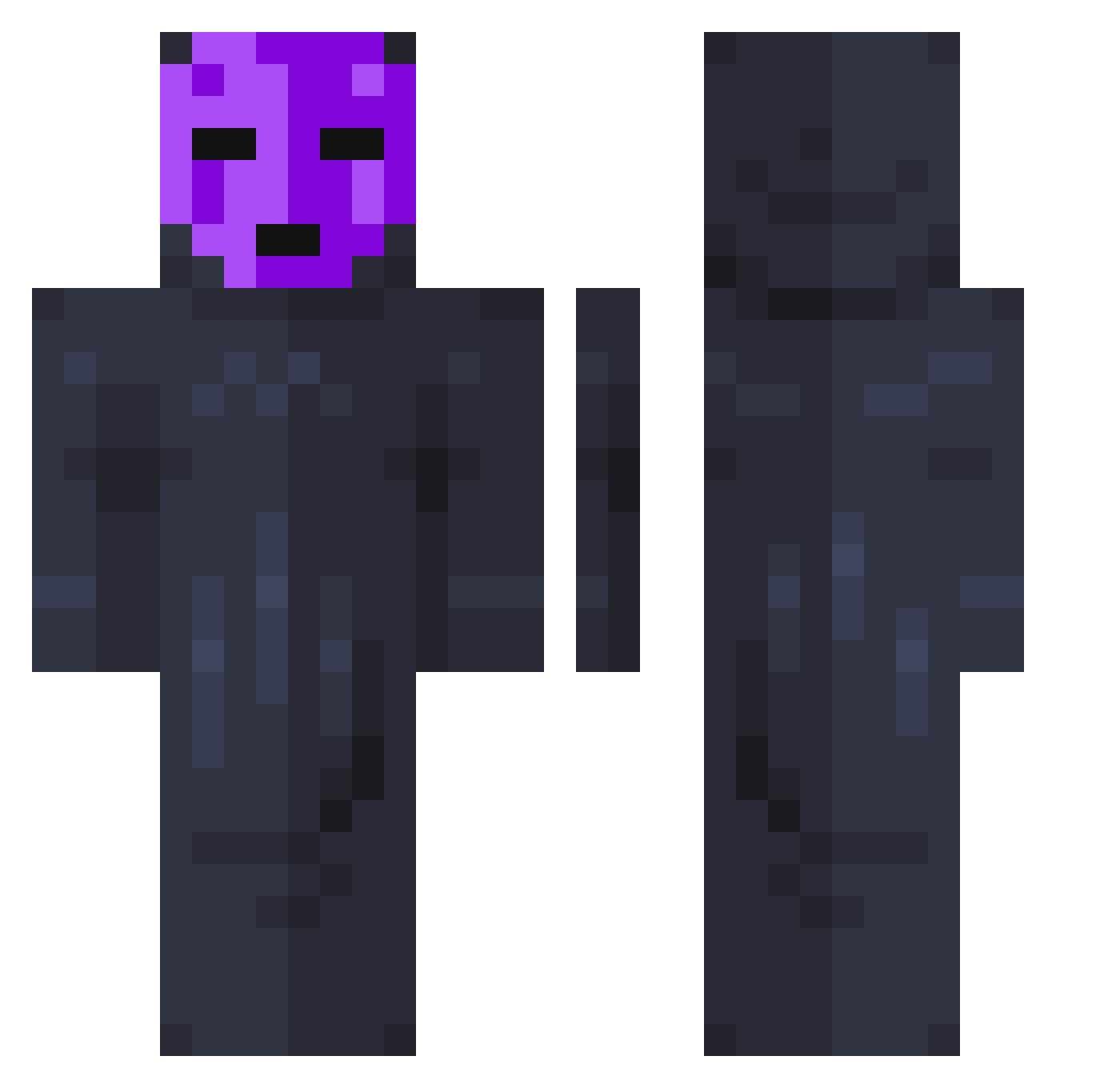 Mu_deok Minecraft skin, front and back view