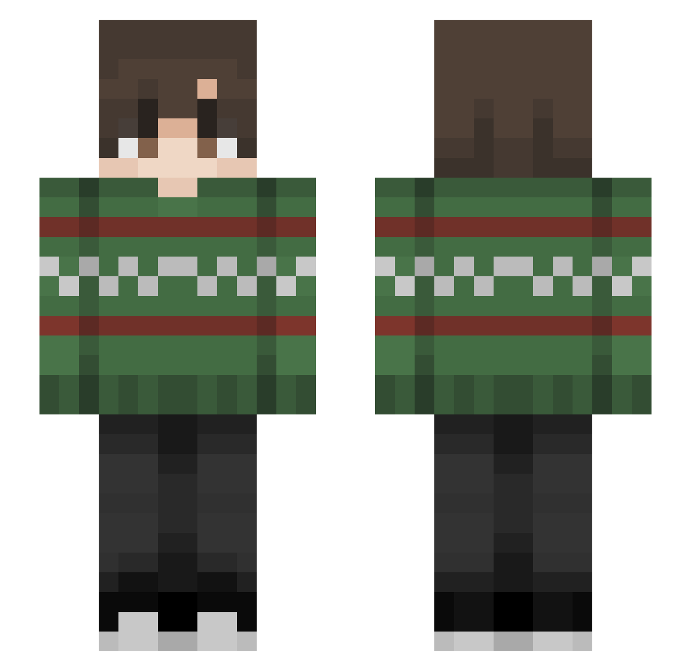 thatblueberry Minecraft skin, front and back view
