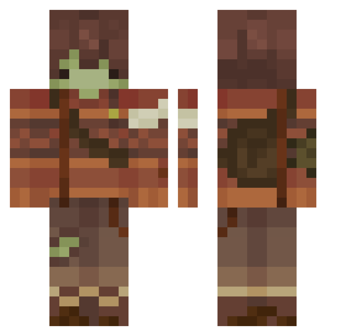 lcRed_Eyed_XaXa Minecraft skin, front and back view