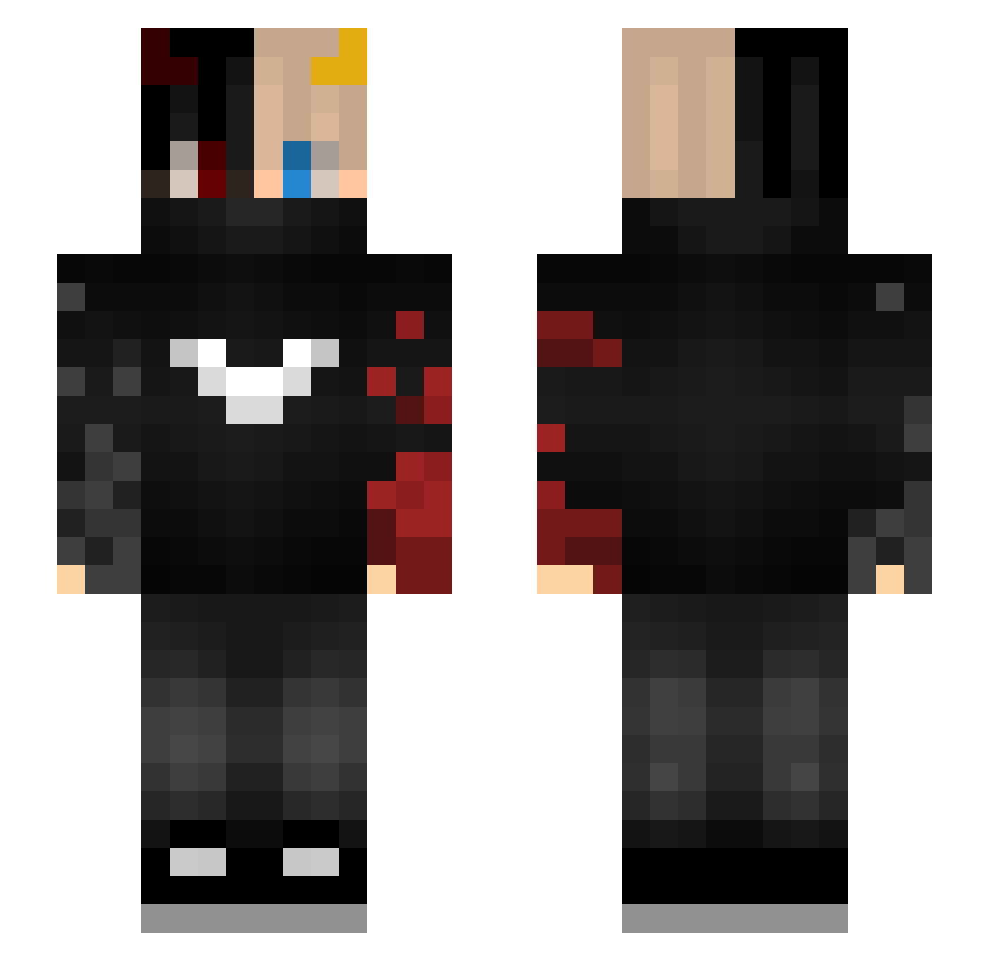 NightSlayer645 Minecraft skin, front and back view