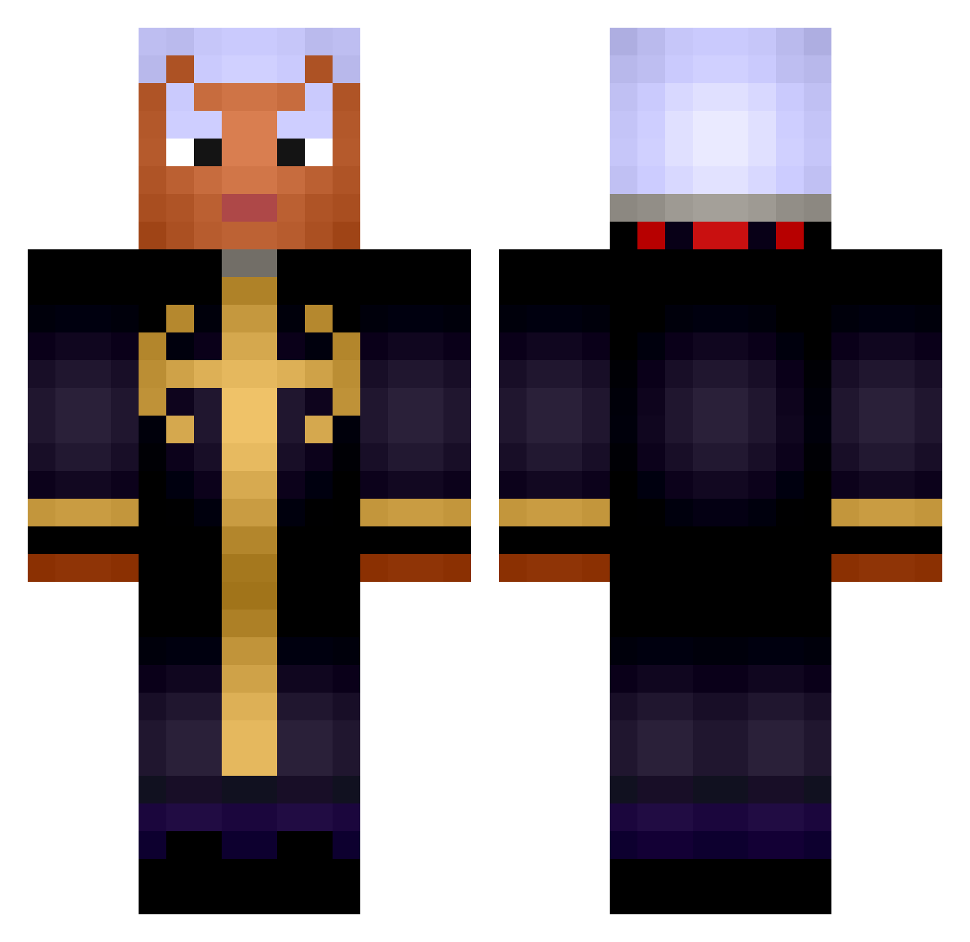 ejb777 Minecraft skin, front and back view