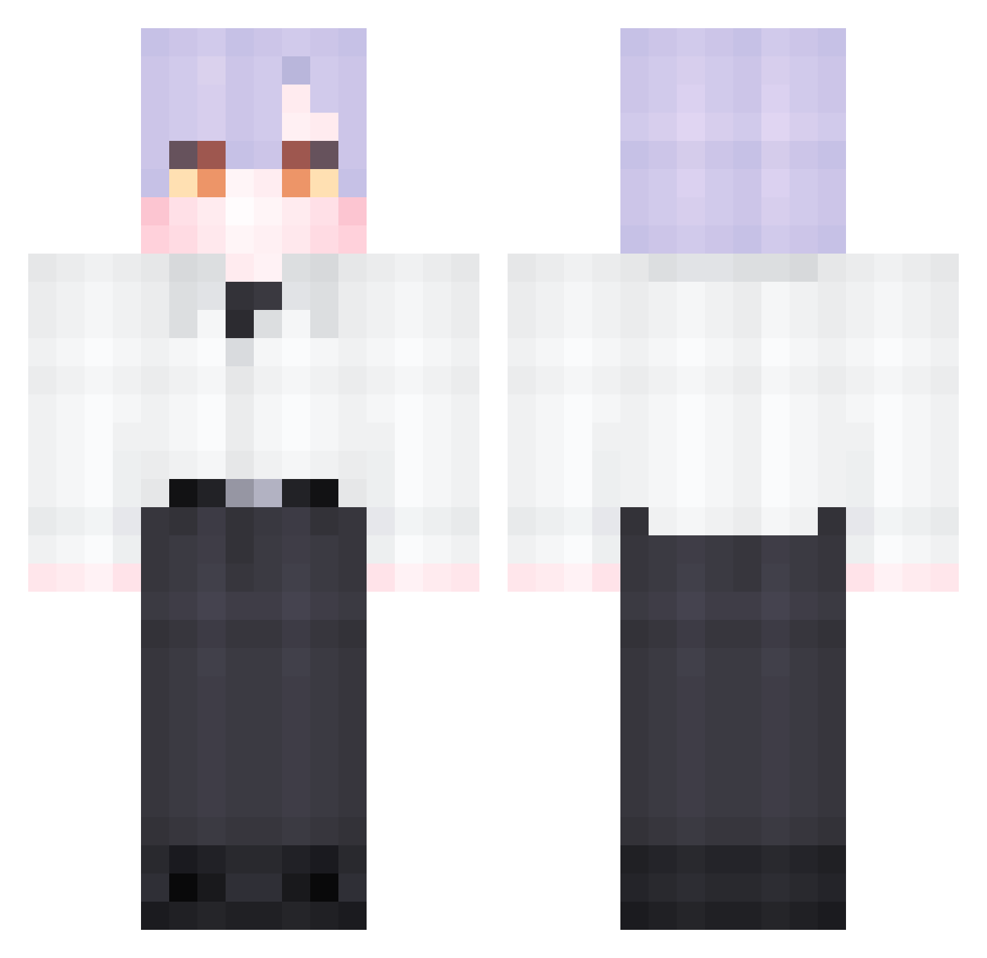 Zero_Hwan_ Minecraft skin, front and back view