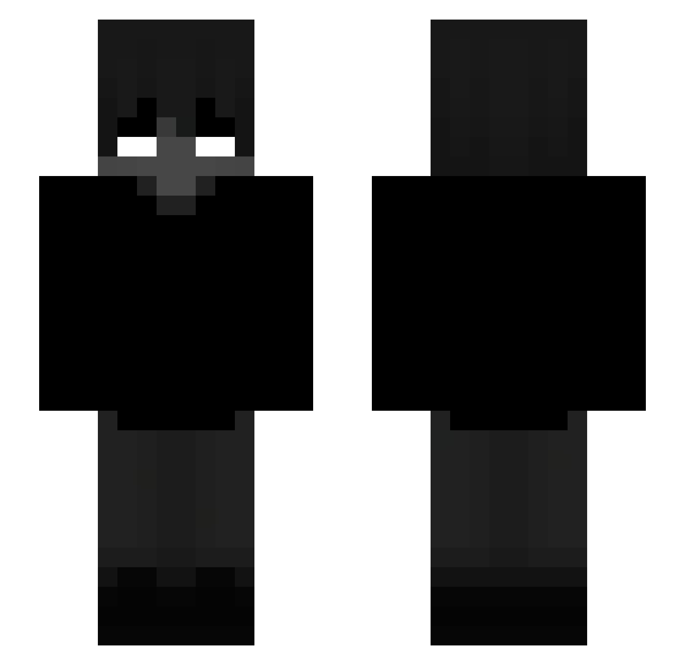 Deilith Minecraft skin, front and back view