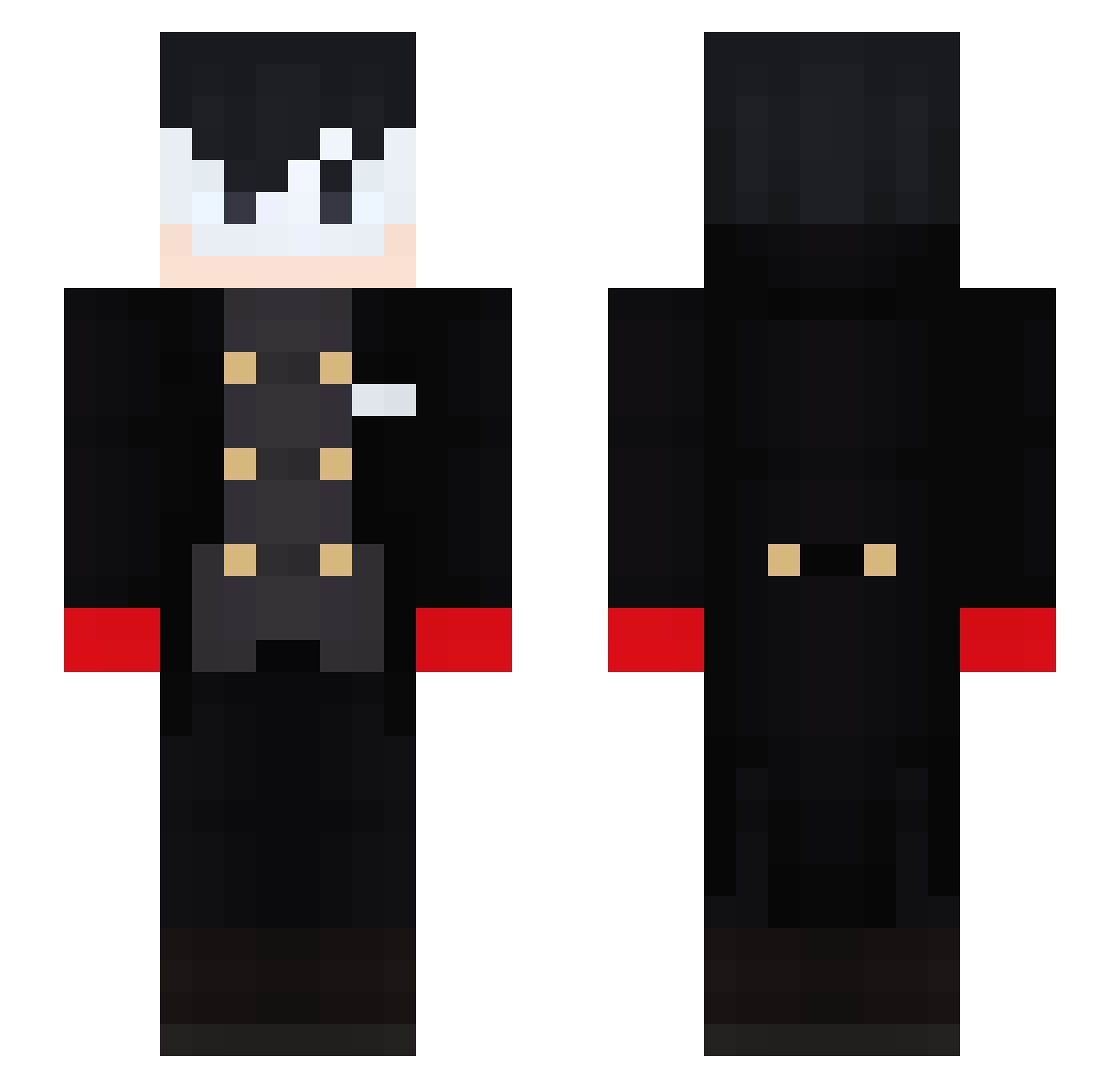 HLOOBLOCK Minecraft skin, front and back view