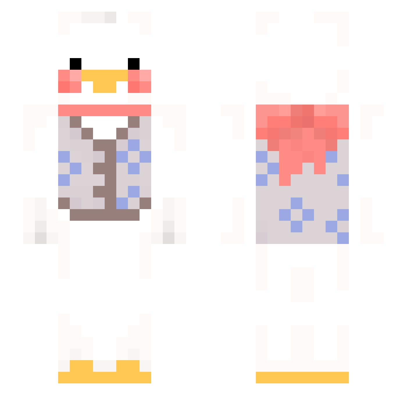 So_NoRa_da Minecraft skin, front and back view