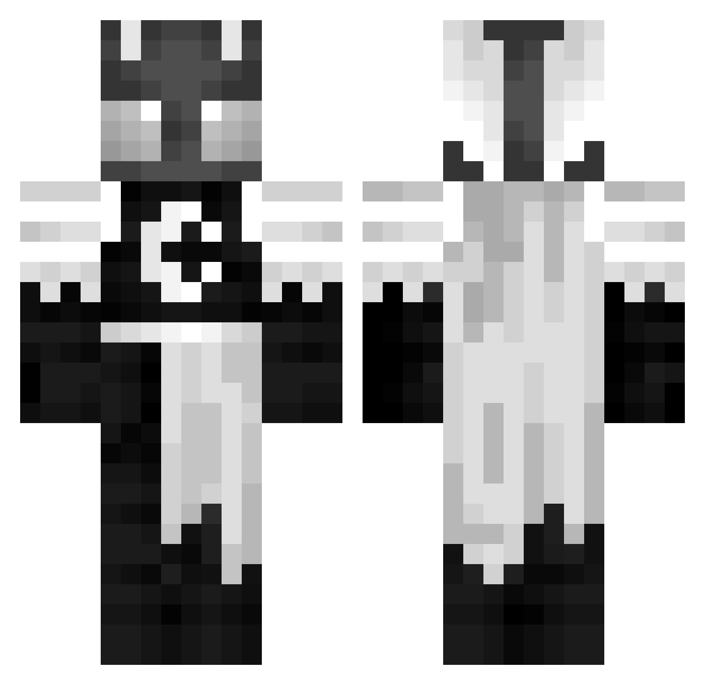 ArtisticHound Minecraft skin, front and back view