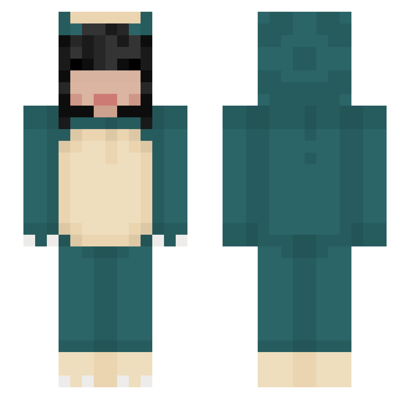c4litheax Minecraft skin, front and back view