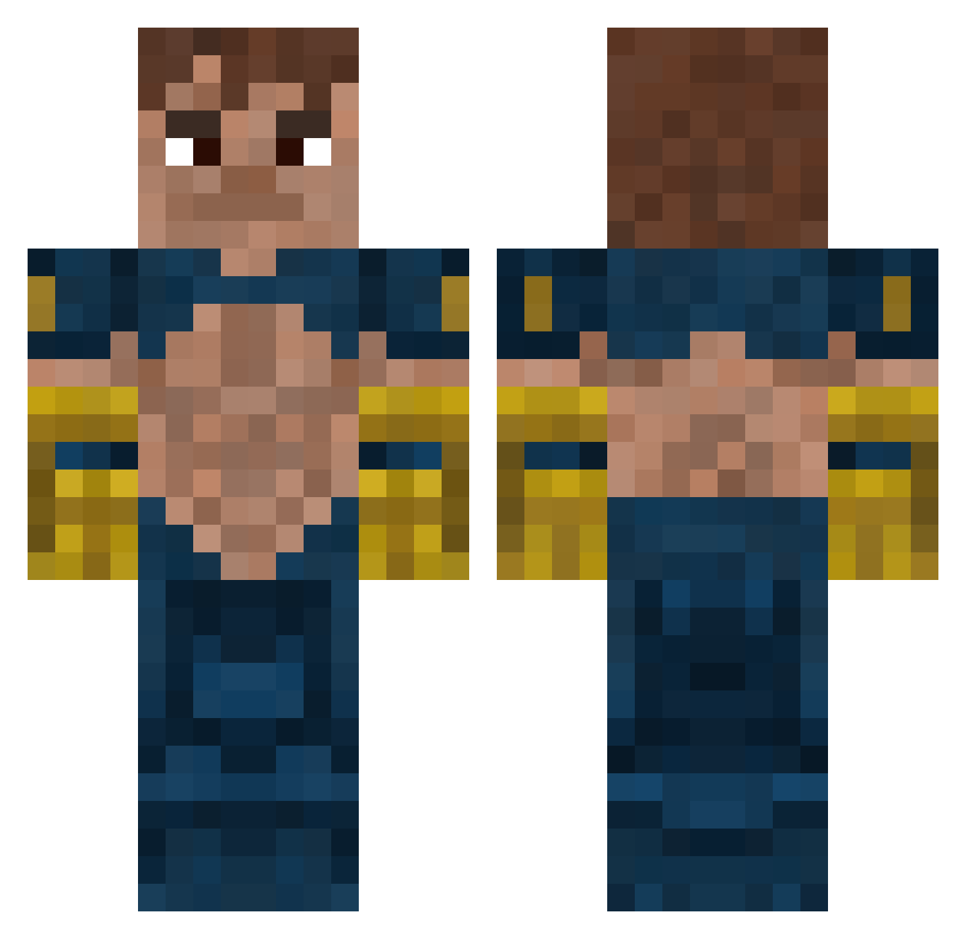 ItsEban242 Minecraft skin, front and back view