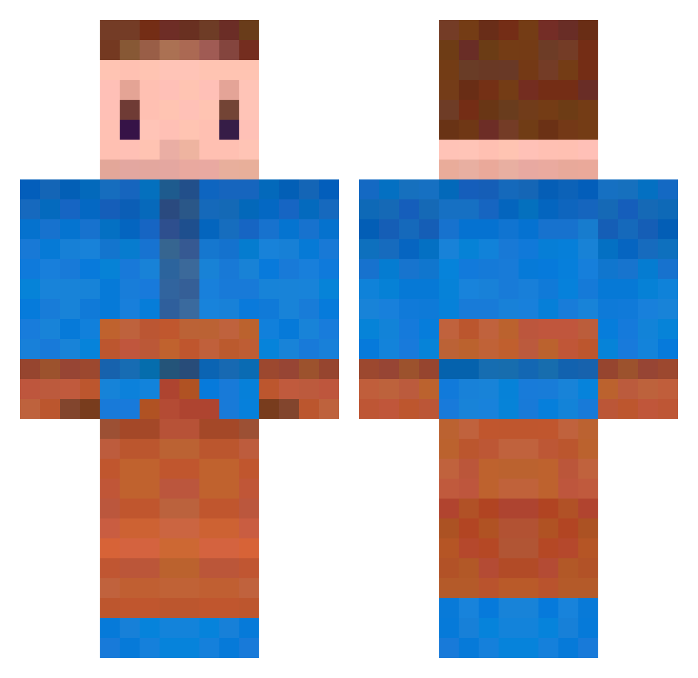SuperPig_Boi Minecraft skin, front and back view