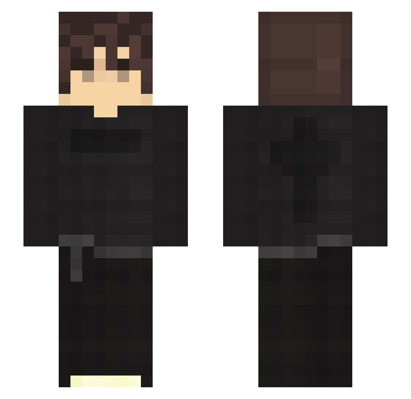 ZerxZo Minecraft skin, front and back view