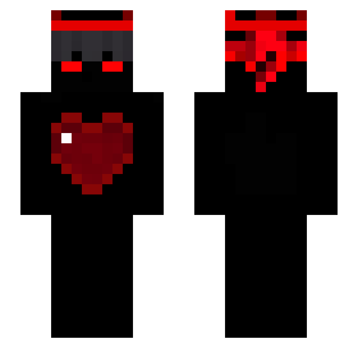 ZYXWRS Minecraft skin, front and back view