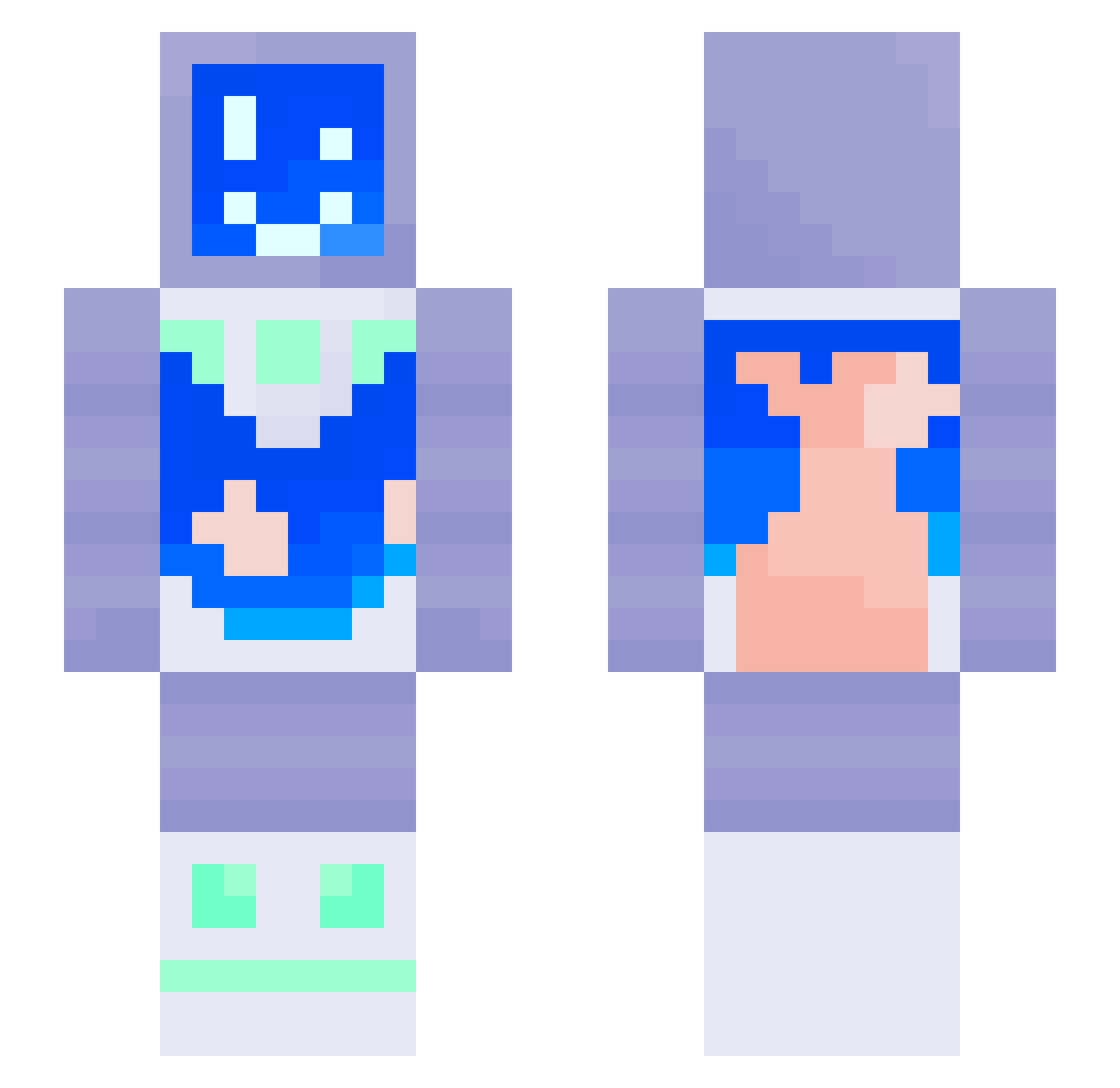 BanlandsAngel Minecraft skin, front and back view