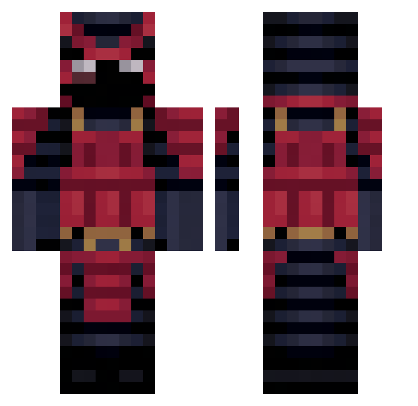 Sarg0n_ Minecraft skin, front and back view