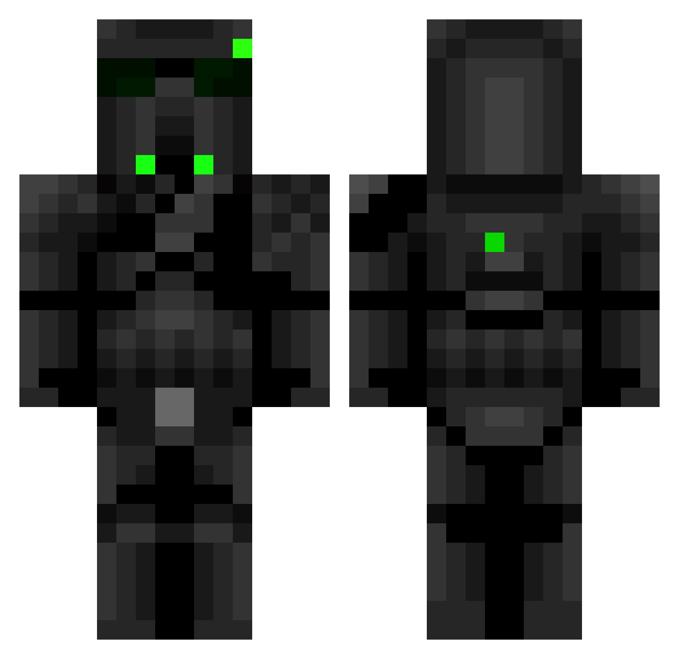 tamhyebin Minecraft skin, front and back view