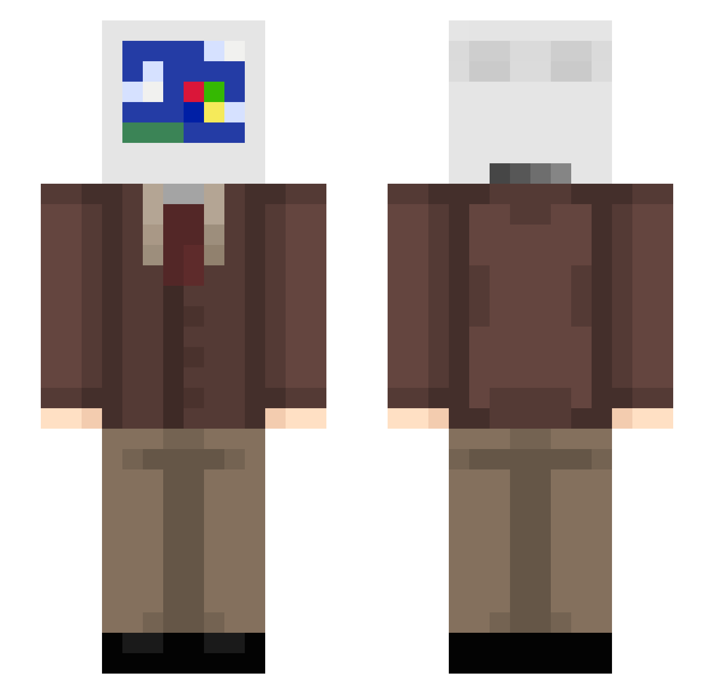 EDGY_EDGE_MAN Minecraft skin, front and back view