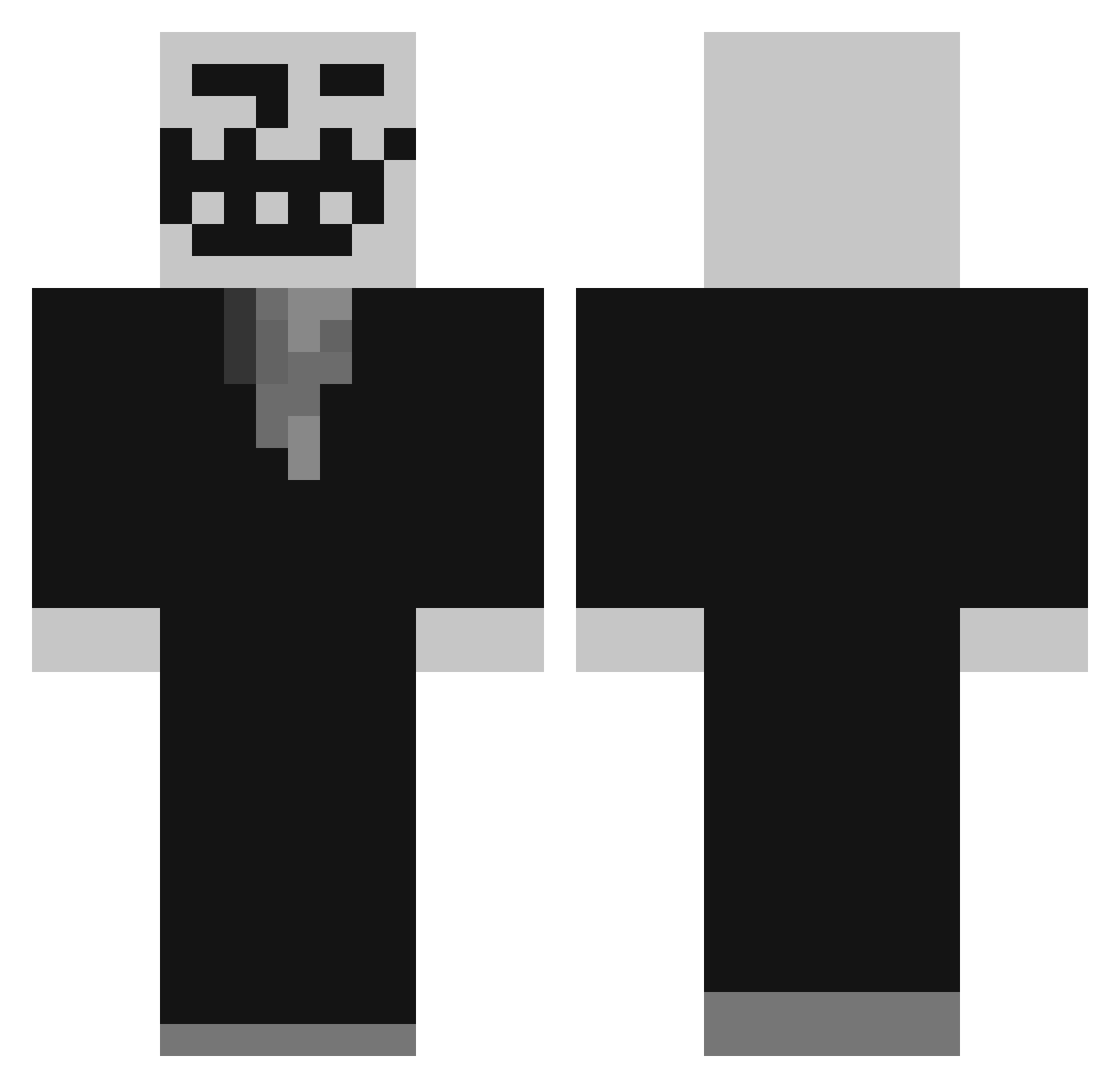 StreakyActor133 Minecraft skin, front and back view
