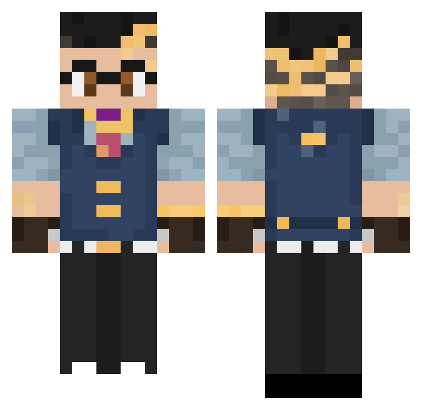 ZiglerMushDinner Minecraft skin, front and back view