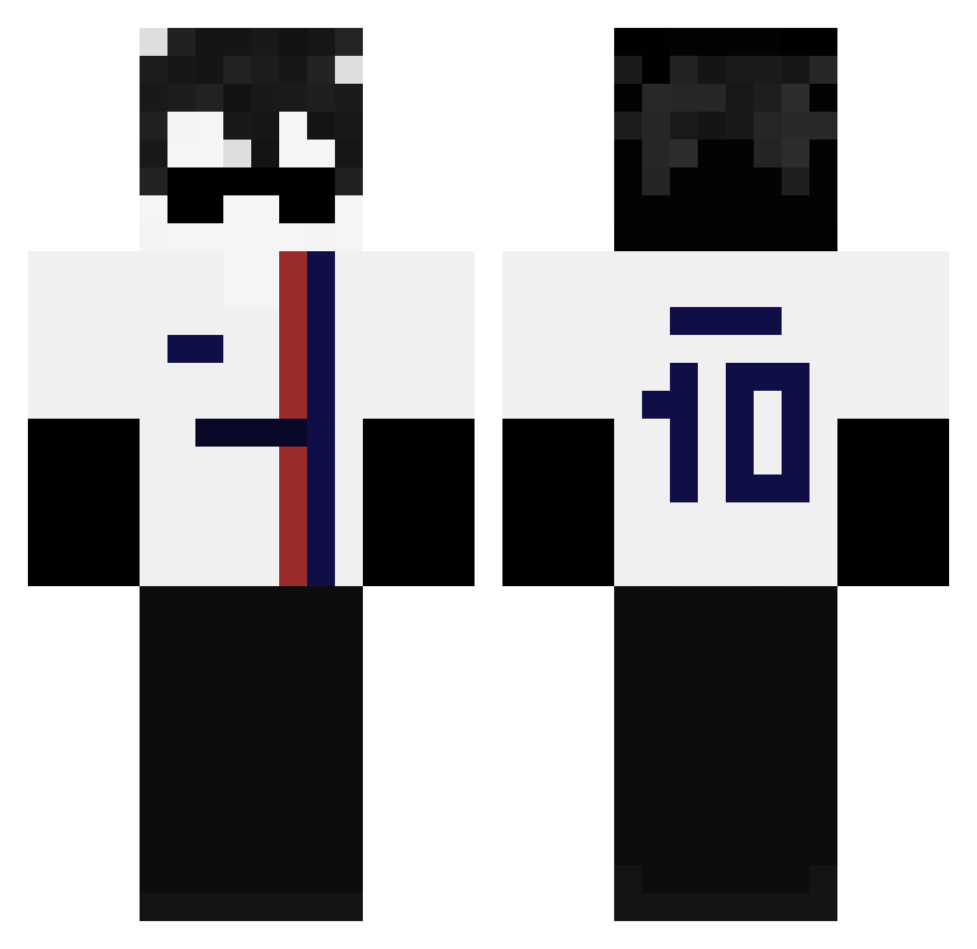 gatocoelho Minecraft skin, front and back view